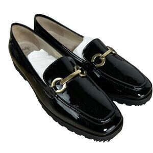 Amalfi by Rangoni NWB Gero Vernice Black Patent Leather Loafers Size 13